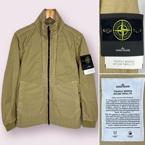 NWT Stone Island Tightly Woven Nylon Twill-TC Zip Jacket Men’s S Garment-Dyed